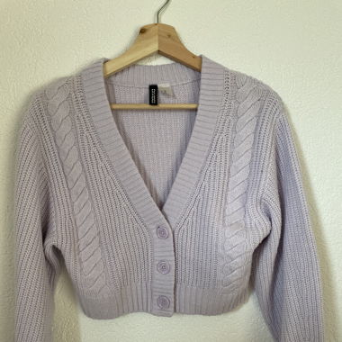 Cardigan mauve 