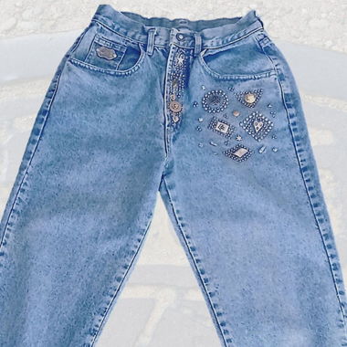 Jeans vintage des années 80 - Denim métal Lily Farouche