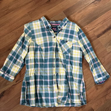 Chemise boutonnée à carreaux pour fille