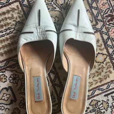 Turquoise Kitten heels