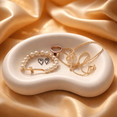 Jesmonite untersetzer für schmuck