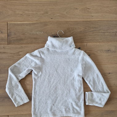 Rollkragenpullover weiss, flauschig