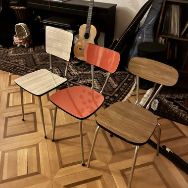 Set of 3 Vintage Formica Chairs