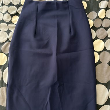 Jupe midi bleu marine