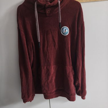 Hoodie Oxbow bordeaux à col montant