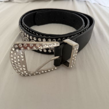 Black belt with rhinestones