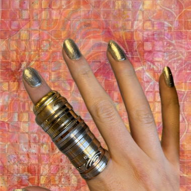 Gold- and Silver-Colored Ring Set