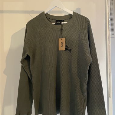 Maglietta Stussy waffle a maniche lunghe