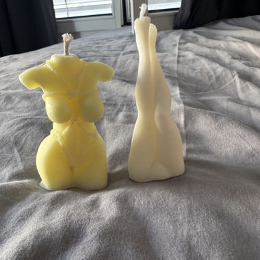 2 bougies décoratives en forme de bougie de panier