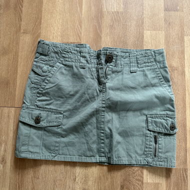 Short Cargo Skirt with Embroidery