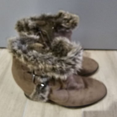 Botines d'hiver brunes, talon 7,5 cm taille 37