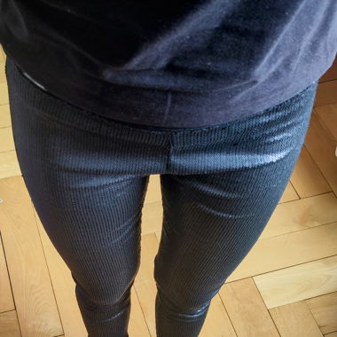 Paillettenleggings/ Glitzerhose schwarz M
