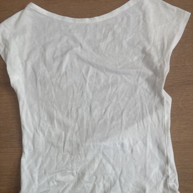 White Short-Sleeve backless Top