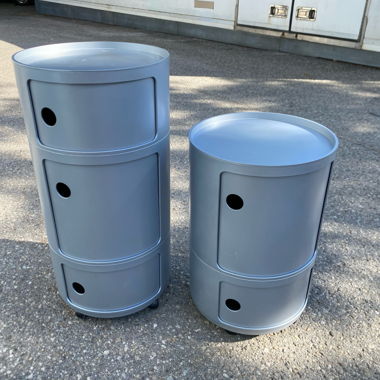 Kartell Componibili grey storage on wheels