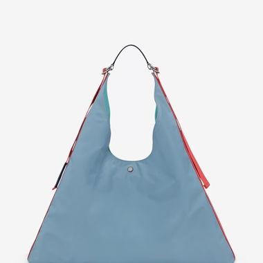 Longchamp Dreieckiger Leinwand-Shopper
