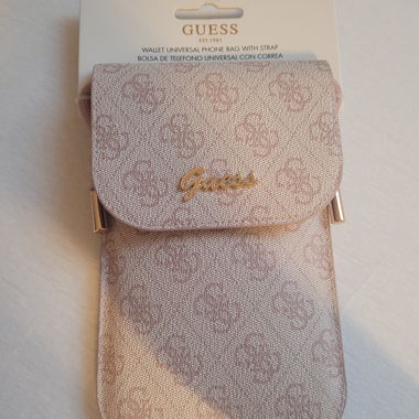 Phone pouch with lanyard Guess