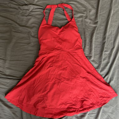 Red Dress with Built-in Shorts