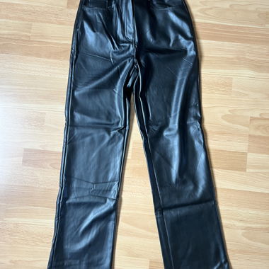 Pantalon cargo simili cuir