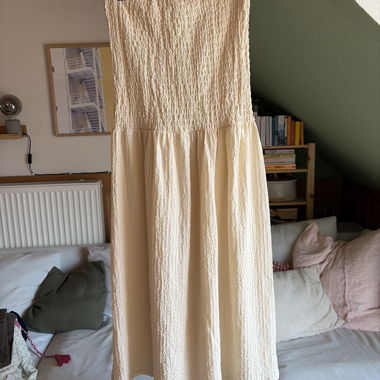 Beige midi dress