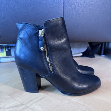 Leder-Ankle-Boots