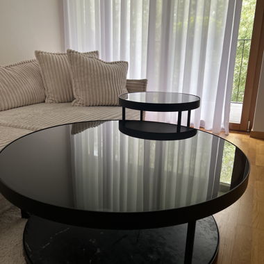 Coffee table with side table