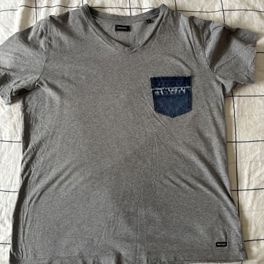 Diesel grey V-neck T-shirt