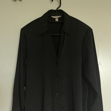 Schwarze langärmlige Bluse H&M