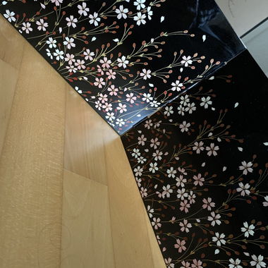 Paravento pieghevole con fiori di ciliegio