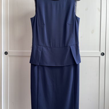 Ärmelloses Kleid Navyblau