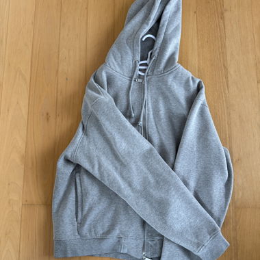 Grau Reissverschluss-Hoodie zara