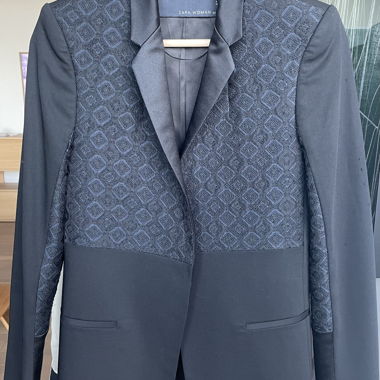 Zara Woman Blazer - Black, Embroidered - Size XS