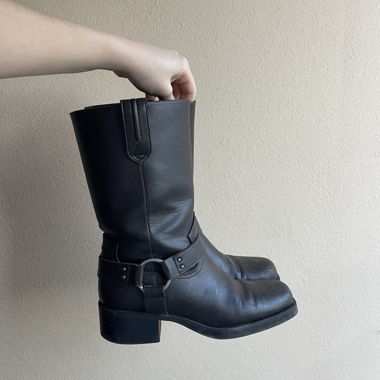 Black/Brown Biker Boots