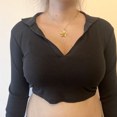 ZARA black crop top