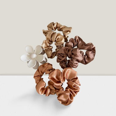 Scrunchie Set mit Haarklammer