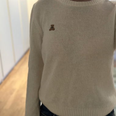 Subdued weisser Pullover mit Bärchen