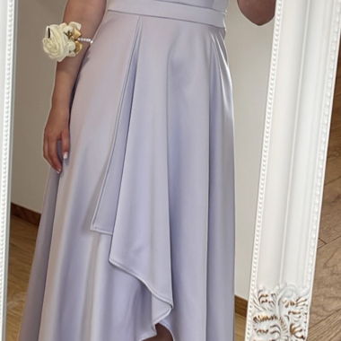 Lila Wedding Guest Kleid mit Falten Pastel Lila 38