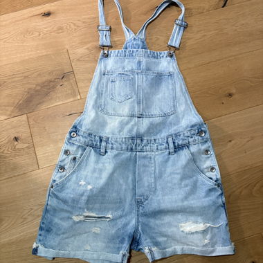 Jeans-Latzshorts