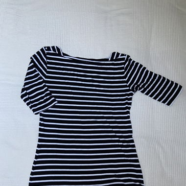 STRIPED SHIRT WITH HALF SLEEVES