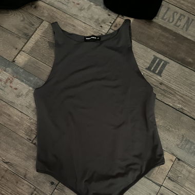 grey bodysuit