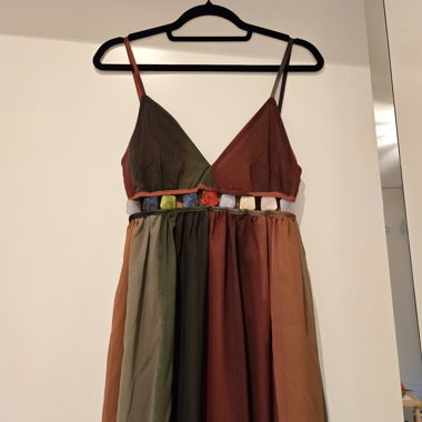 Long Strappy Dress with Ombre