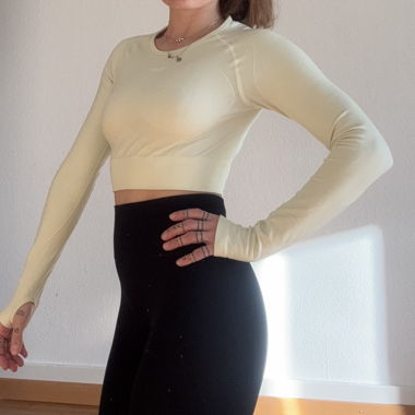 Gymshark Longsleeve Top in Hellgelb