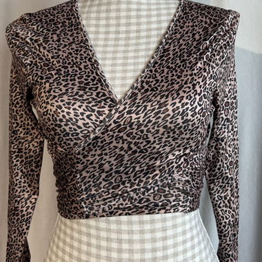Camicia con stampa leopardata