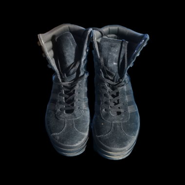 Black high-top sneakers