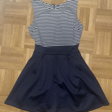 TODAY Kleid dunkelblau -weiss, Gr. S