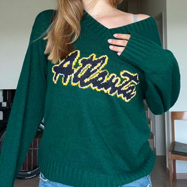 Knitted Sweater beautiful green
