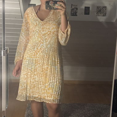 Pleated Yellow Dress