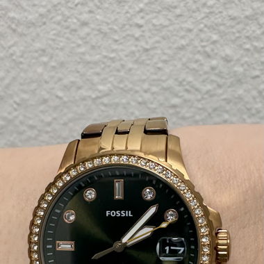 Fossil Uhr Rosegold/Green
