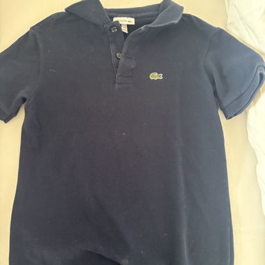 Polo Lacoste bambino navy taglia 140