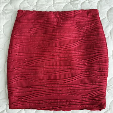 Elegant Red Mini Skirt