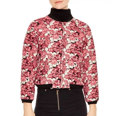 Sandro Bomberjacke mit strukturiertem Blumenmuster